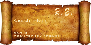 Rausch Edvin névjegykártya
